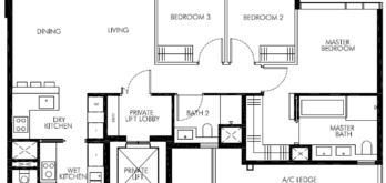 leedon-green-3-bedroom-utility-private-lift-floor-plan-c3-singapore